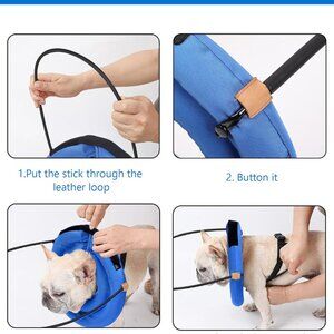 SMALL Blind Pet Collar Harness Halo Anti-Collision Ring Dog Safe Guide Circle